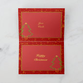 Weihnachtsbaum Foto Frame Card Feiertagskarte (Innenseite)