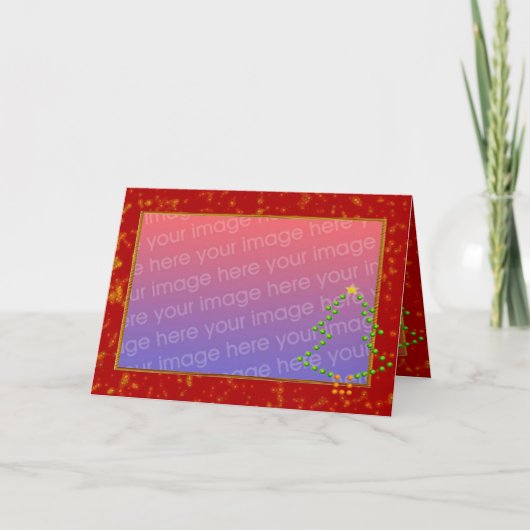 Weihnachtsbaum Foto Frame Card Feiertagskarte (Vorderseite)