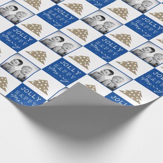 Weihnachtsbaum-Foto Geschenkpapier (Ecke)
