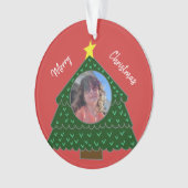 Weihnachtsbaum Foto Ornament (Vorderseite)