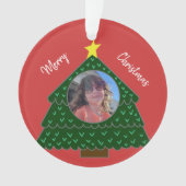 Weihnachtsbaum Foto Ornament (Vorderseite)