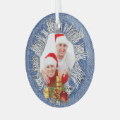 Weihnachtsbaum Foto Ornament Aus Glas (Vorderseite links)