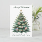 Weihnachtsbaum Foto Ornament Feiertagskarte (Stehend Vorderseite)