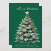 Weihnachtsbaum Foto Ornament Feiertagskarte (Vorne/Hinten)