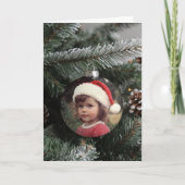 Weihnachtsbaum Foto Ornament Personalisierte Custo Karte (Vorderseite)