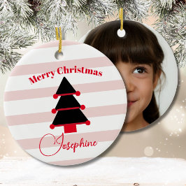 Weihnachtsbaum Foto Rosa Schwarz Moderne Keramik Ornament