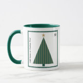 Weihnachtsbaum-Foto-Tasse mit Postwertzeichen-Moti Tasse (Links)