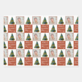 Weihnachtsbaum Foto Urlaubsmuster Geschenkpapier Set (Vorderseite)