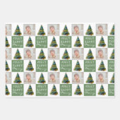 Weihnachtsbaum Foto Urlaubsmuster Geschenkpapier Set (Vorderseite)