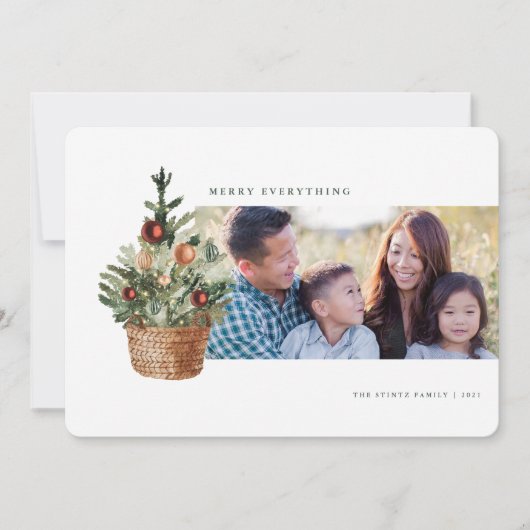 Weihnachtsbaum Foto Weihnachtskarte Einladung (Vorderseite)