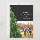 Weihnachtsbaum Foto Weihnachtskarte Feiertagskarte (Vorderseite)