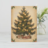 Weihnachtsbaum Foto Weihnachtskarten Feiertagskarte (Stehend Vorderseite)