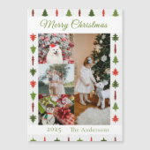 Weihnachtsbaum-Fotocollage Magnetkarte (Vorderseite)