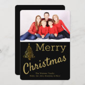 Weihnachtsbaum-Fotokarte Einladung (Vorne/Hinten)