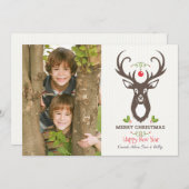 Weihnachtsbaum-Fotokarte Feiertagskarte (Vorne/Hinten)