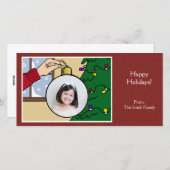 Weihnachtsbaum-Fotokarte Feiertagskarte (Vorne/Hinten)