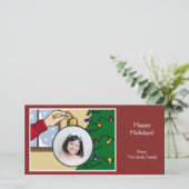 Weihnachtsbaum-Fotokarte Feiertagskarte (Stehend Vorderseite)