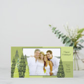 Weihnachtsbaum-Fotokarte Feiertagskarte (Stehend Vorderseite)
