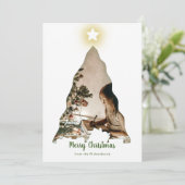 Weihnachtsbaum-Fotokarte Karte (Stehend Vorderseite)
