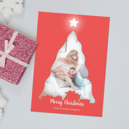 Weihnachtsbaum-Fotokarte Karte