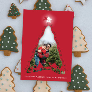 Weihnachtsbaum-Fotokarte Karte