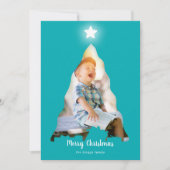 Weihnachtsbaum-Fotokarte Karte (Vorderseite)