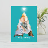 Weihnachtsbaum-Fotokarte Karte (Stehend Vorderseite)