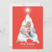 Weihnachtsbaum-Fotokarte Karte (Vorderseite)