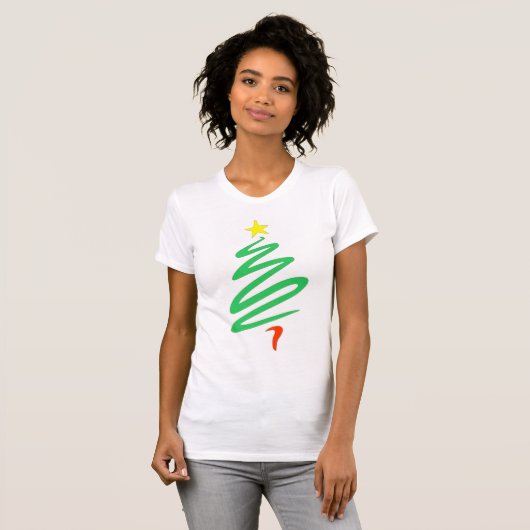 Weihnachtsbaum Frauentee T-Shirt (Vorne ganz)
