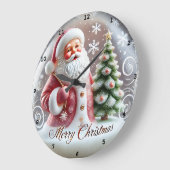 Weihnachtsbaum" - Freudenvolle Weihnachtsmauer Große Wanduhr (Winkel)