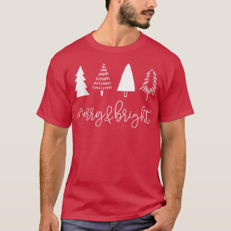 Weihnachtsbaum froh und hell frohe Weihnachten Xm T-Shirt