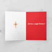 Weihnachtsbaum froh und helle glückliche Ferien Karte (Innenseite)