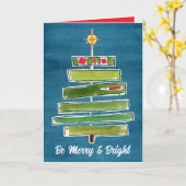 Weihnachtsbaum froh und helle glückliche Ferien Karte (Gelbe Blume)