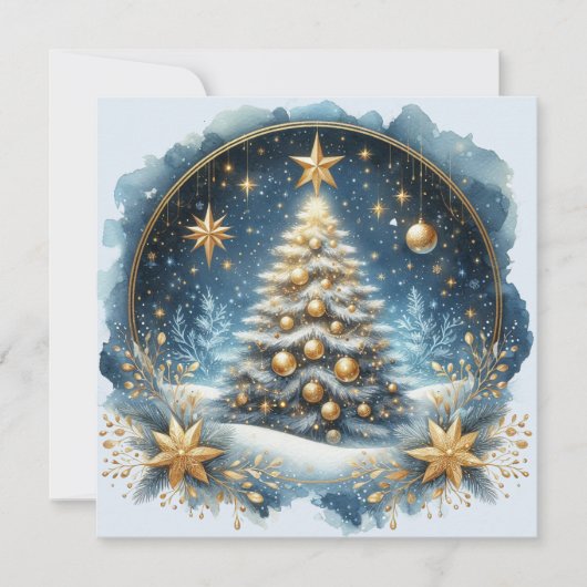 Weihnachtsbaum & Frohe Weihnachten anpassbar (Vorderseite)