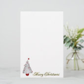 Weihnachtsbaum & Frohe Weihnachten Briefpapier (Stehend Vorderseite)