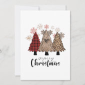 Weihnachtsbaum Frohe Weihnachten Dankeskarte (Vorderseite)