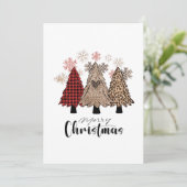 Weihnachtsbaum Frohe Weihnachten Dankeskarte (Stehend Vorderseite)