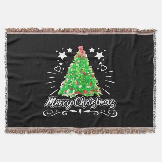 Weihnachtsbaum Frohe Weihnachten Essential Decke (Vorderseite)