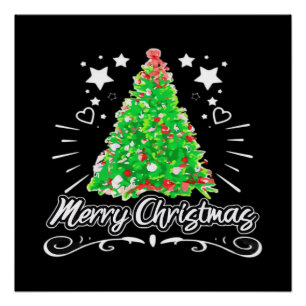Weihnachtsbaum Frohe Weihnachten Essential Poster