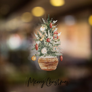 Weihnachtsbaum   Frohe Weihnachten Fensteraufkleber