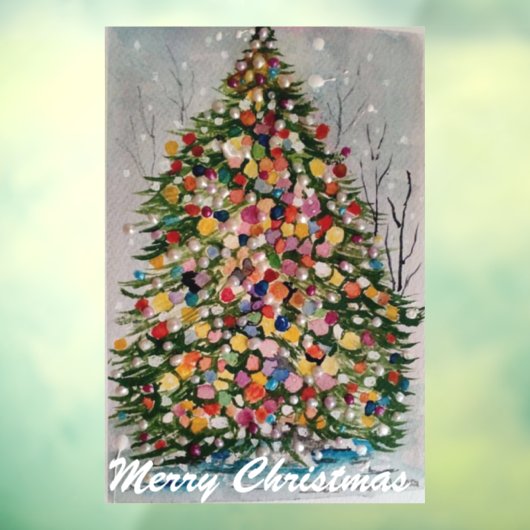 Weihnachtsbaum - frohe Weihnachten Fensteraufkleber (Blatt 3)