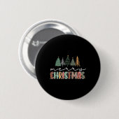 Weihnachtsbaum frohe Weihnachten für Mädchen Button (Vorne & Hinten)