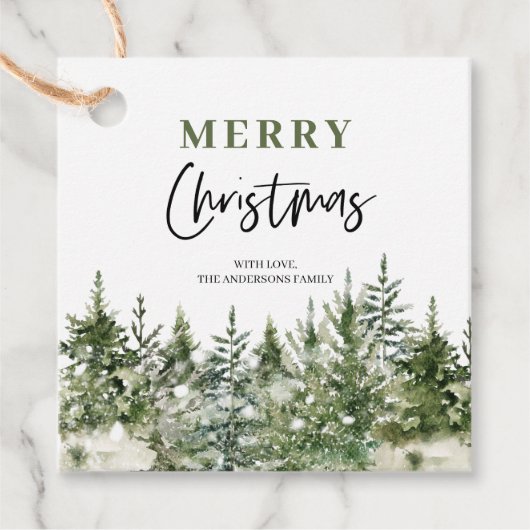 Weihnachtsbaum | Frohe Weihnachten Geschenkanhänger (Vorderseite)