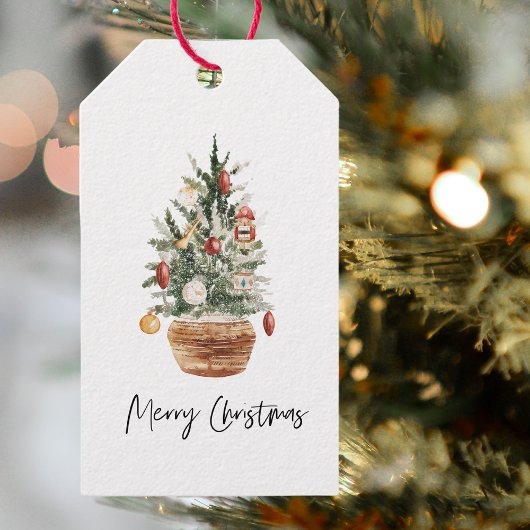 Weihnachtsbaum | Frohe Weihnachten Geschenkanhänger