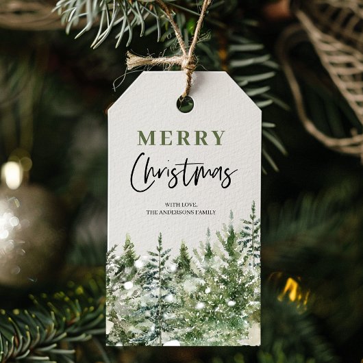 Weihnachtsbaum | Frohe Weihnachten Geschenkanhänger