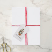 Weihnachtsbaum | Frohe Weihnachten Geschenkanhänger (Mit Garn)