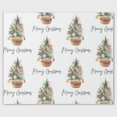 Weihnachtsbaum | Frohe Weihnachten Geschenkpapier (Flach)