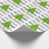 Weihnachtsbaum frohe Weihnachten Geschenkpapier (Ecke)