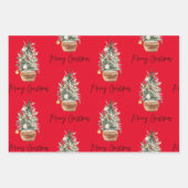 Weihnachtsbaum | Frohe Weihnachten Geschenkpapier Set (Vorderseite 3)