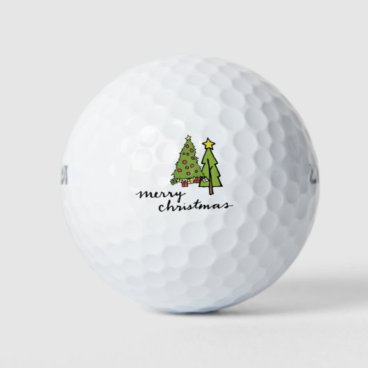 Weihnachtsbaum frohe Weihnachten Golfball (Vorderseite)